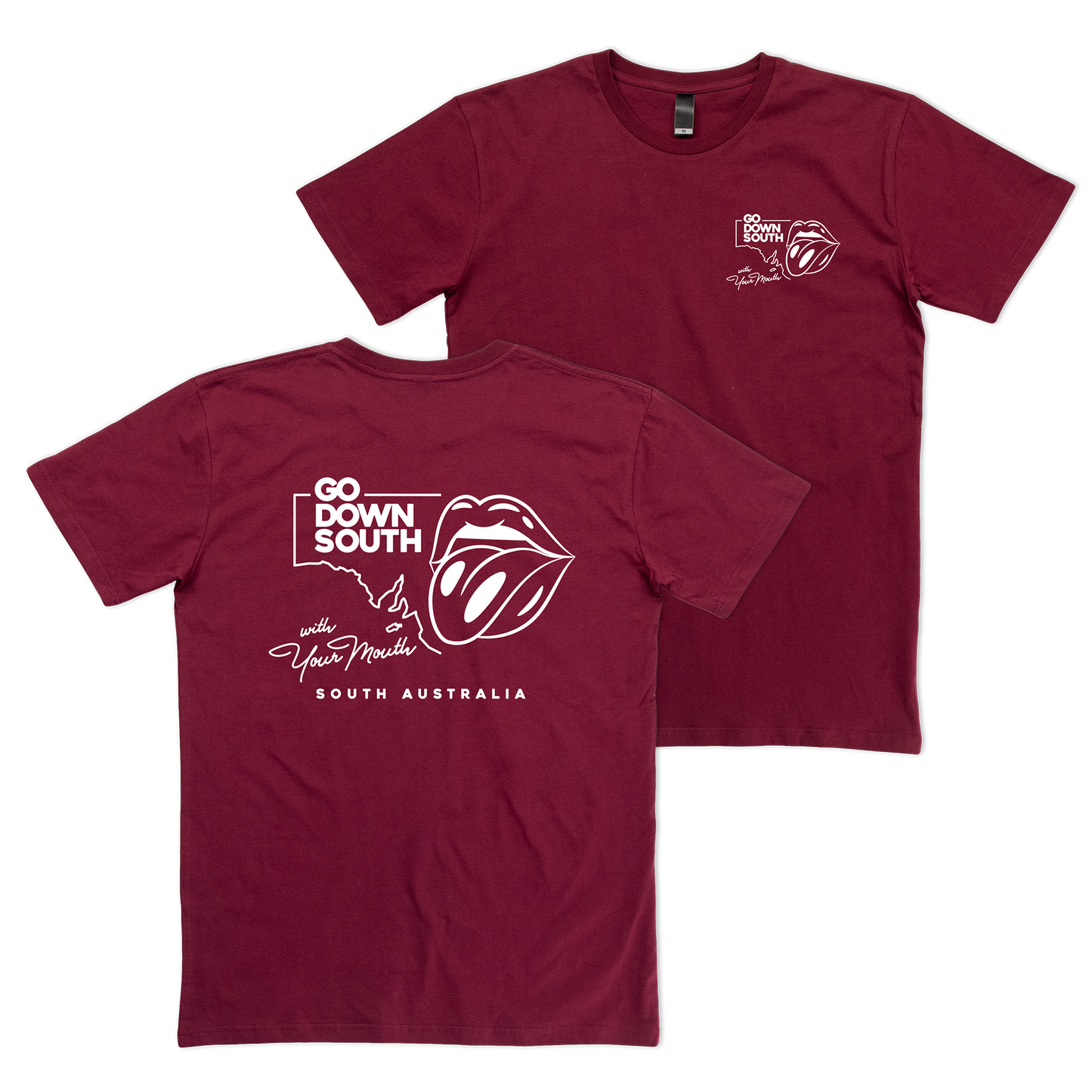 Mouth Down South Tee Burgundy